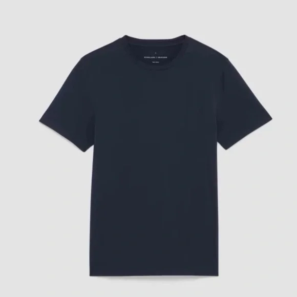 NWT Everlane T-Shirt Men‎ Crew Short Sleeve  Cotton Blue Medium Sustainable - Picture 4 of 4